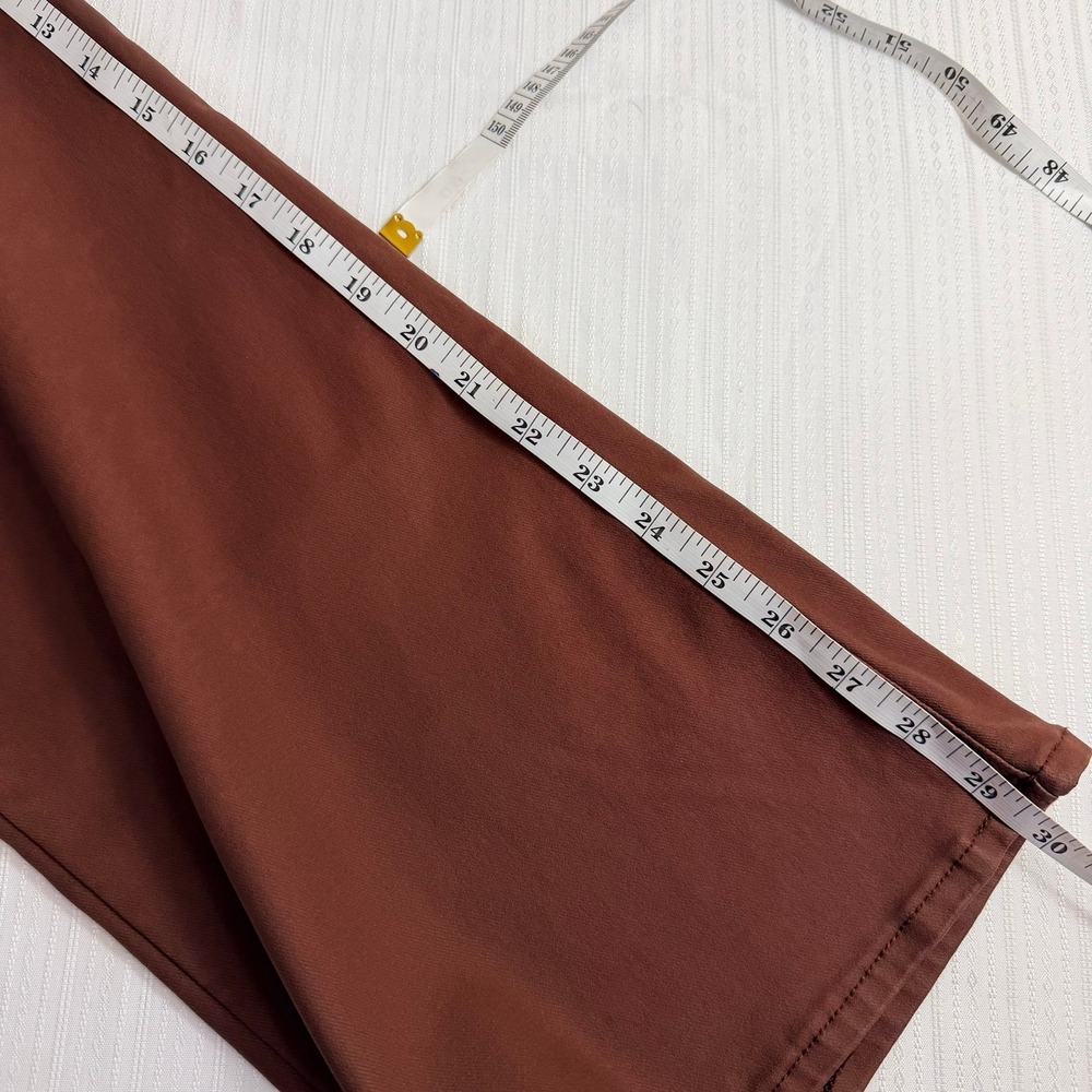 Chicos Bootcut Faux Leather Trousers Brown Sz2 (12) Cowgirl Rodeo Date Night - Picture 8 of 8